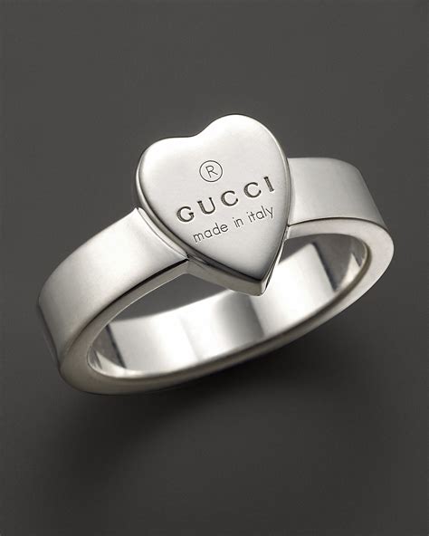 silver gucci womens rings|Gucci ring women heart.